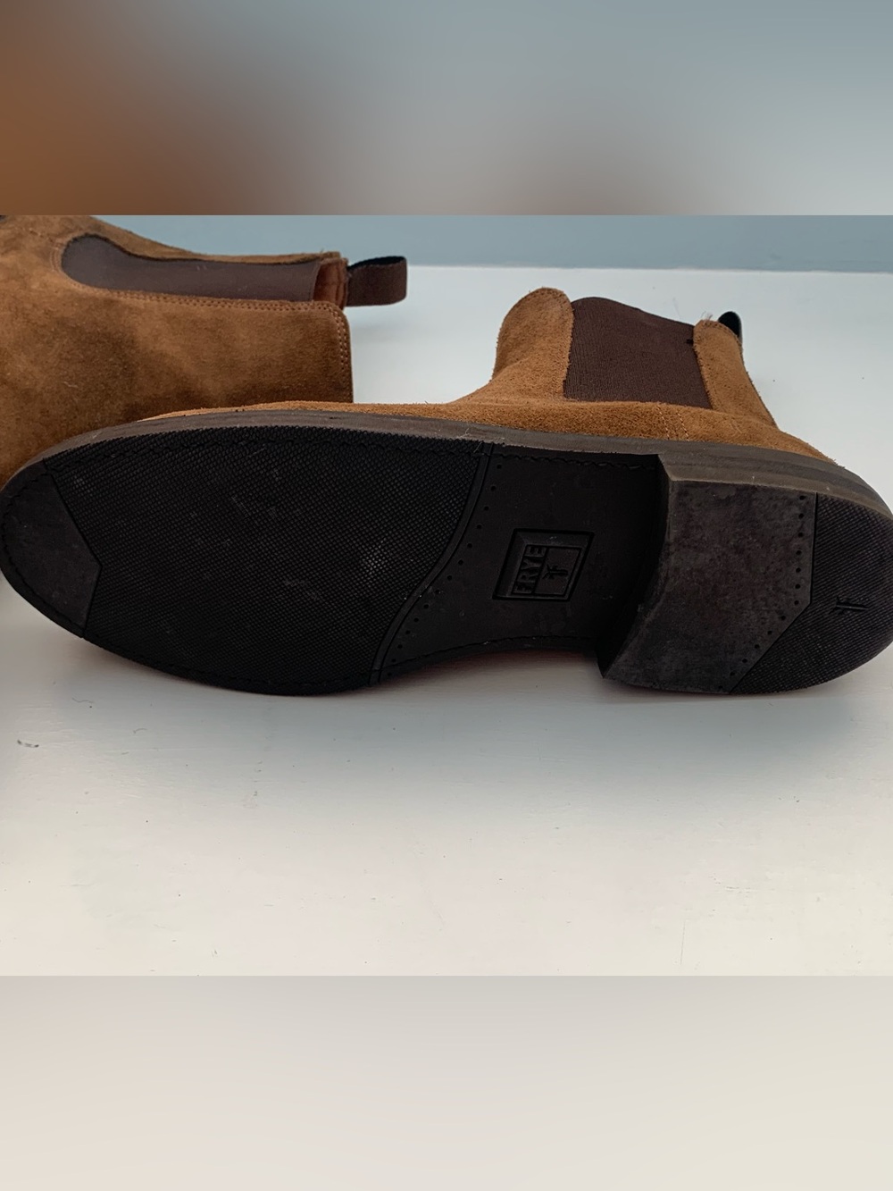 Men's Frye Suede Chelsea Boots - Brown - Picture 5 of 7